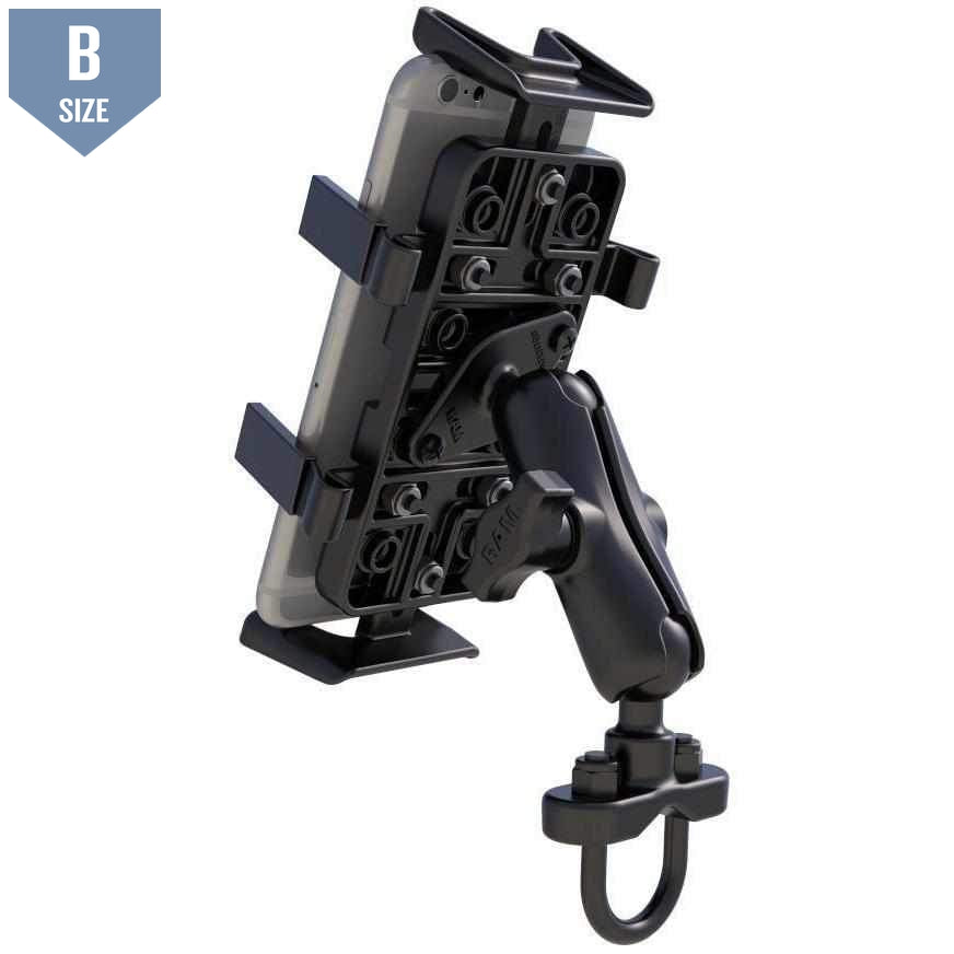 RAM Handlebar Mount w Finger-Grip Phone Holder (RAM-B-149Z-UN4U) - Modest Mounts