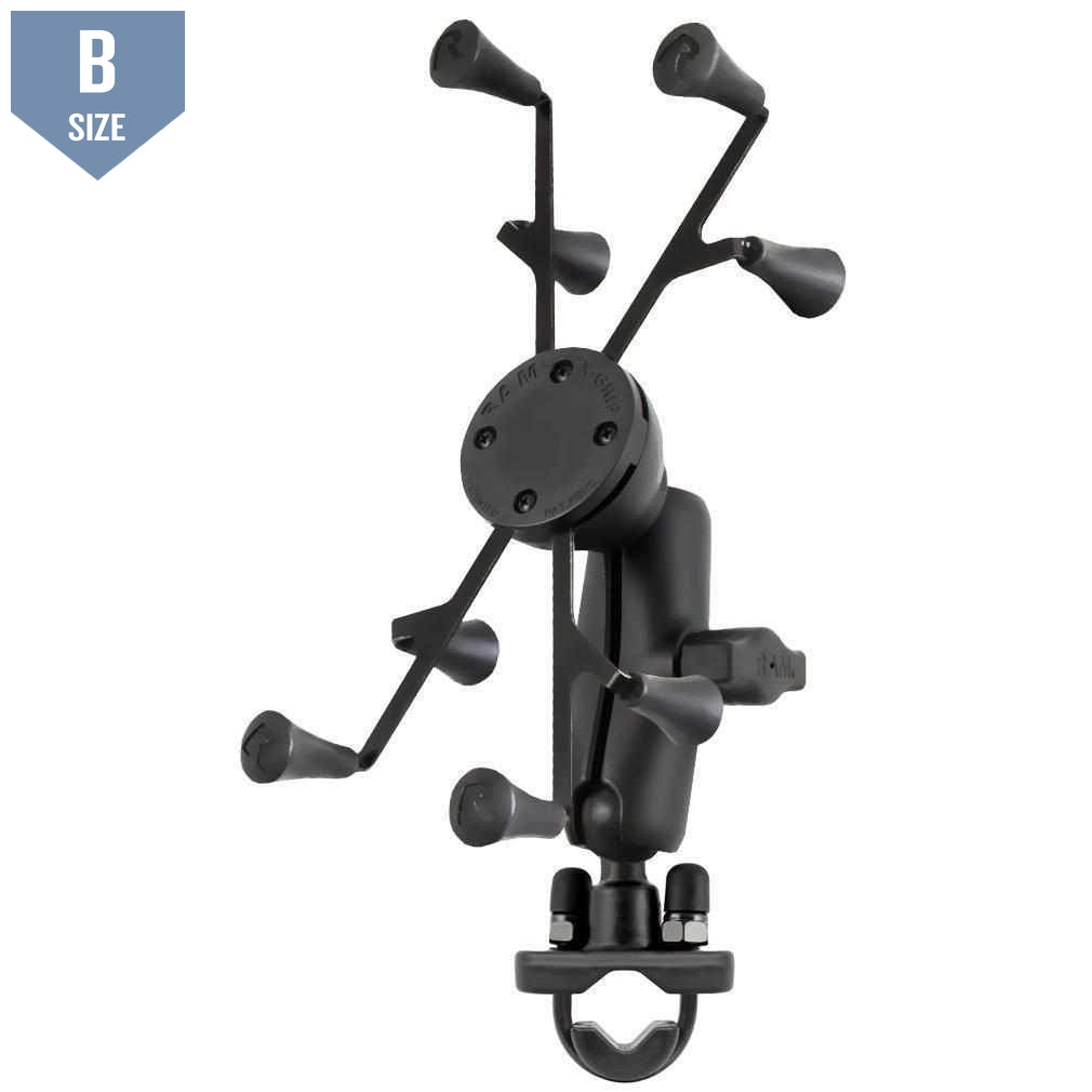 RAM Handlebar Mount w U-Bolt & X-Grip for 7" Tablets (RAM-B-149Z-UN8U) - Modest Mounts