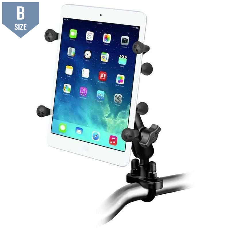 RAM Handlebar Mount w U-Bolt & X-Grip for 7" Tablets (RAM-B-149Z-UN8U) - Modest Mounts