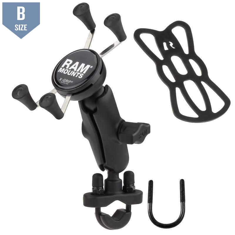 RAM Handlebar Mount w U-Bolt & X-Grip (RAM-B-149Z-UN7U) - Modest Mounts