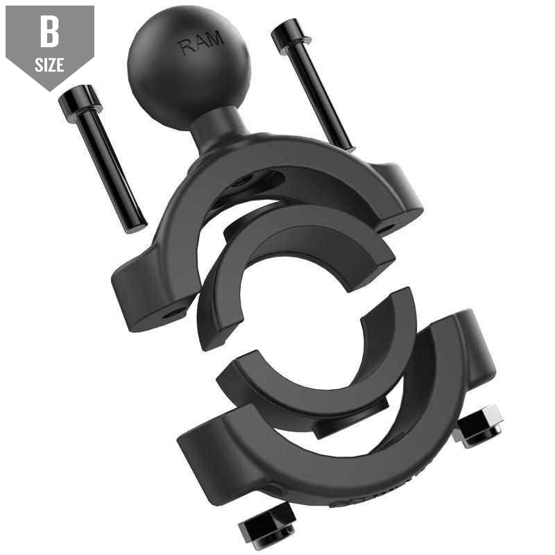 RAM Handlebar Rail Mount 1.125 - 1.5" B (RAM-B-408-112-15U) - Modest Mounts