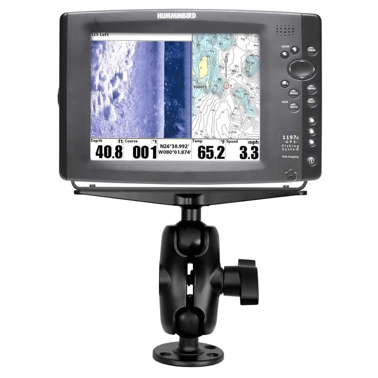 RAM Heavy Duty Marine Mount w Short Arm D (RAM-D-111U-C) - Modest Mounts