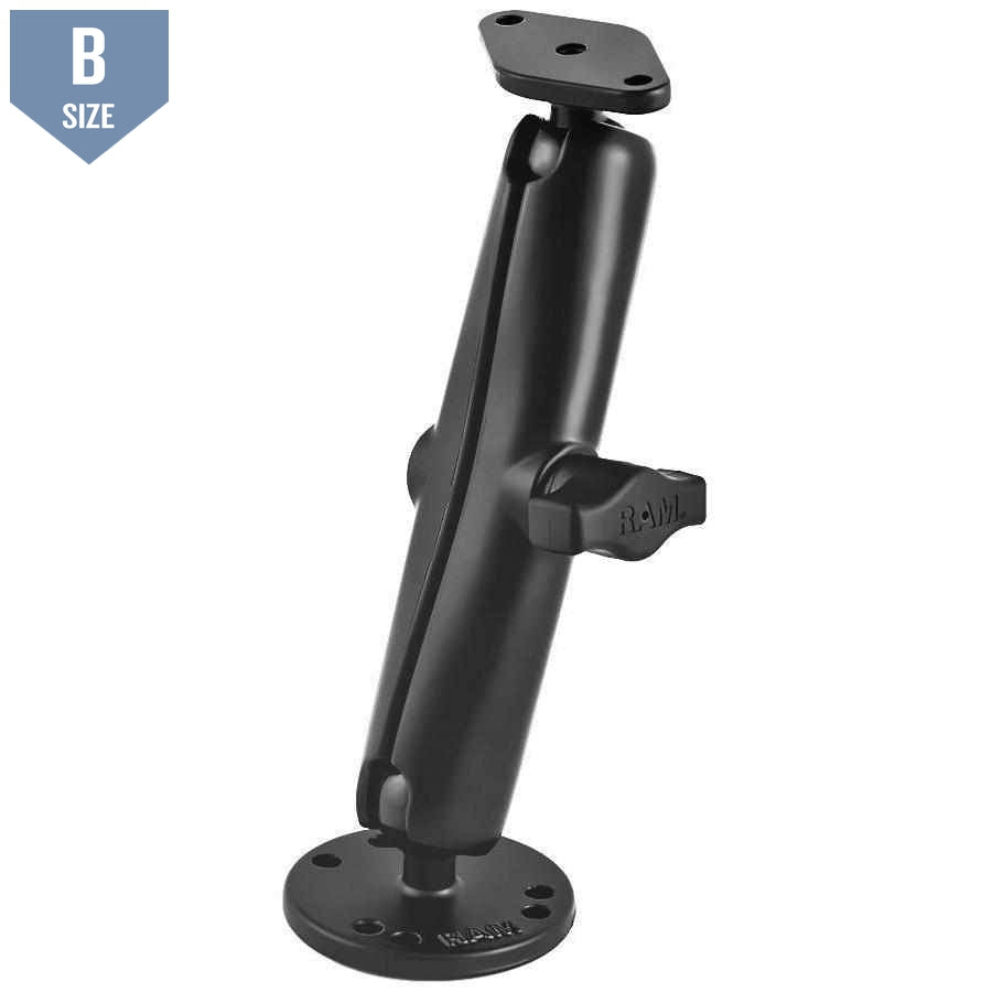 RAM Long Clamp Arm w Round &amp; Diamond Base (RAM-B-138U-C) - Modest Mounts
