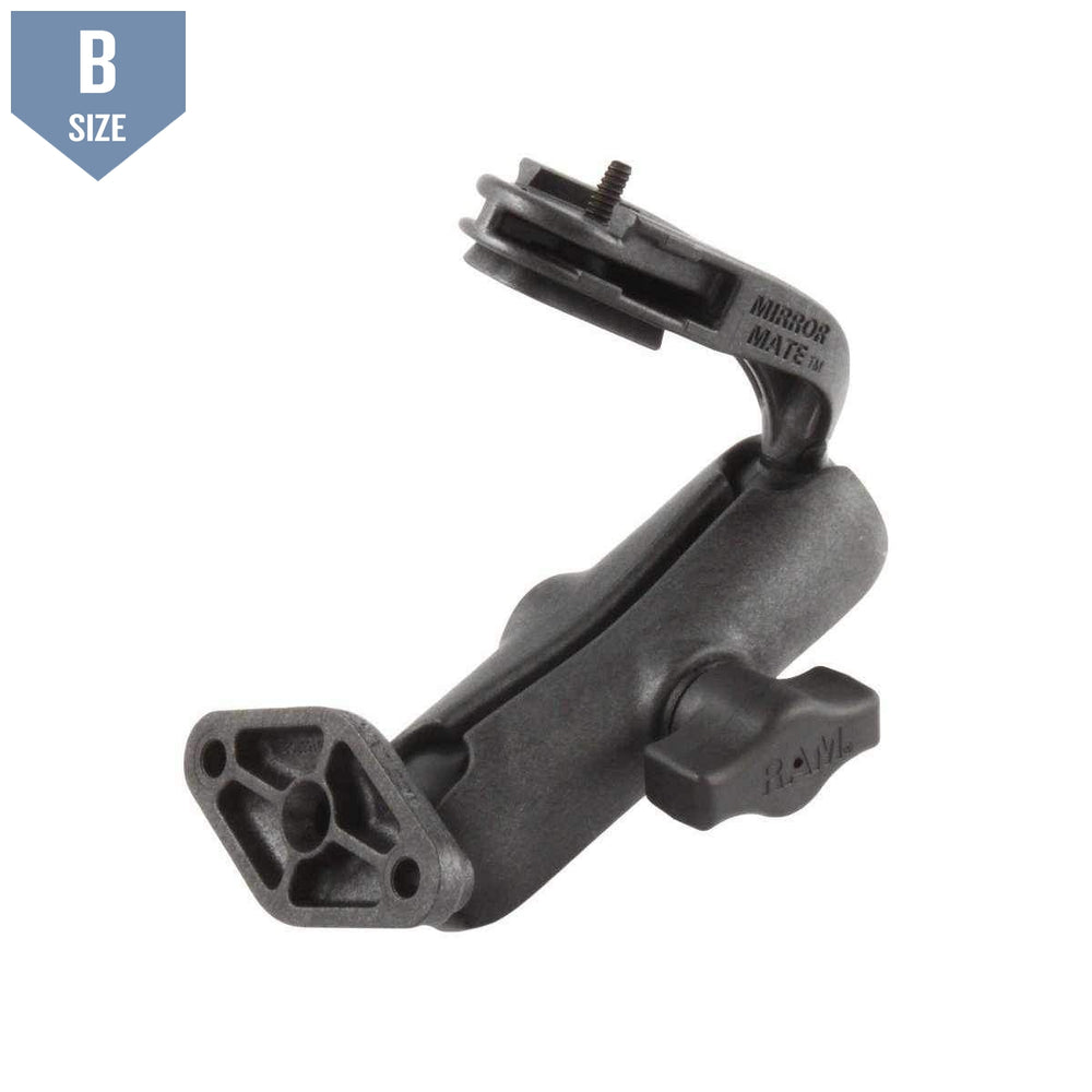 RAM Mirror Mount with Double Arm &amp; Diamond Base (RAP-B-191AU) - Modest Mounts