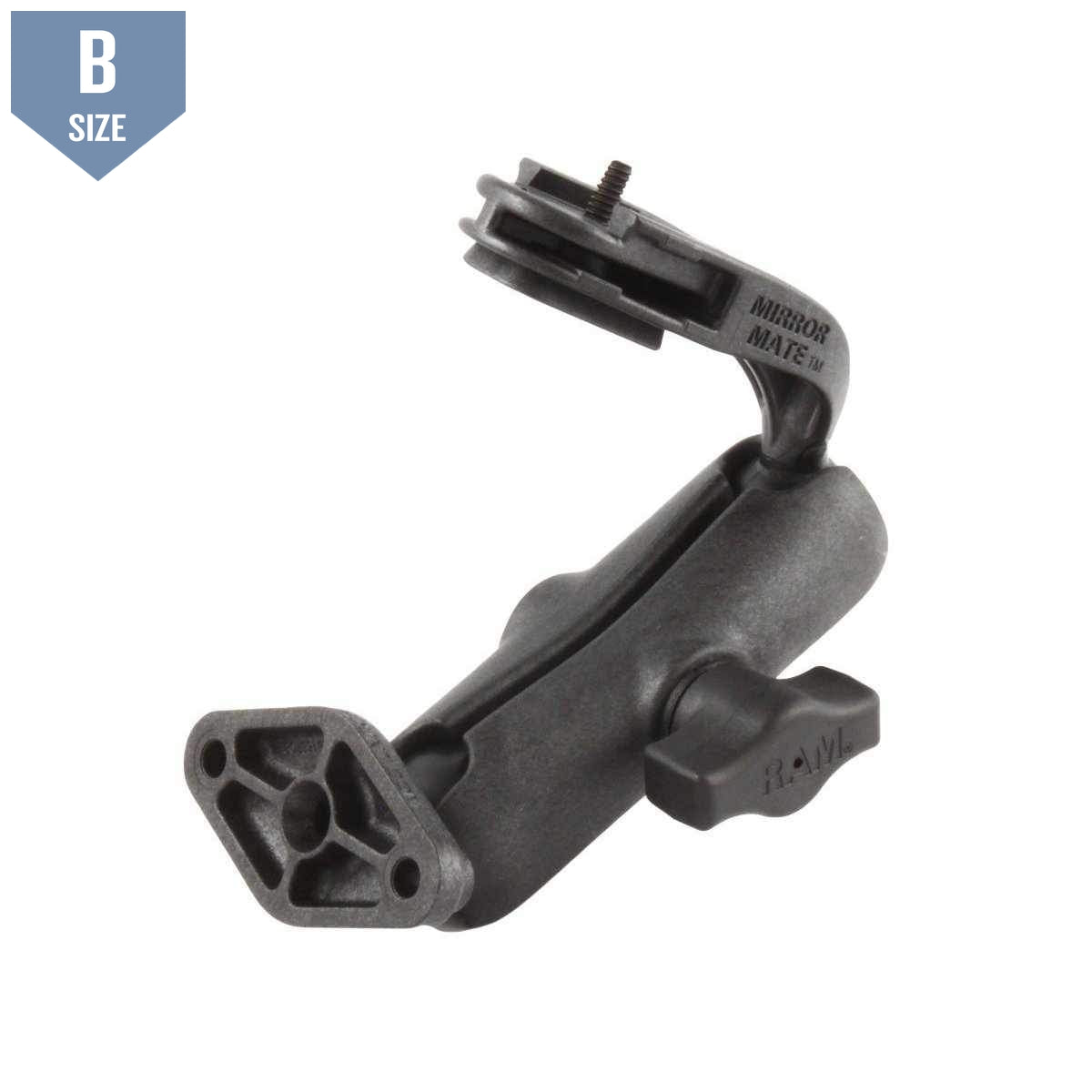 RAM Mirror Mount with Double Arm & Diamond Base (RAP-B-191AU) - Modest Mounts