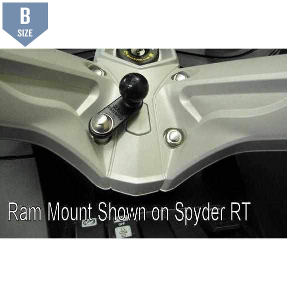 RAM Motorcycle Base with 11mm hole and 1" Ball (RAM-B-252U) - Modest Mounts