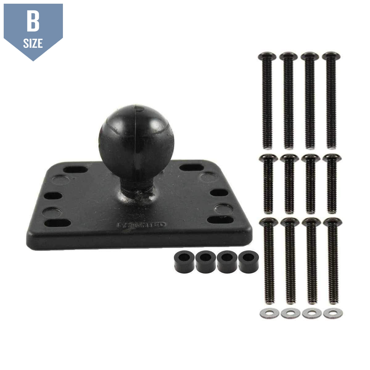 RAM Motorcycle Brake/Clutch Reservoir Base w 1" Ball (RAM-B-345U) - Modest Mounts