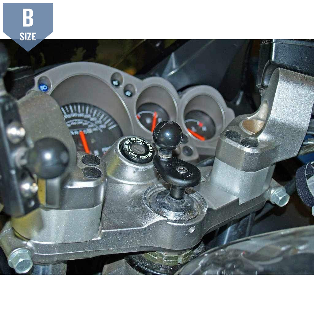 RAM Motorcycle Fork Stem Base w 1" Ball (RAM-B-342U) - Modest Mounts