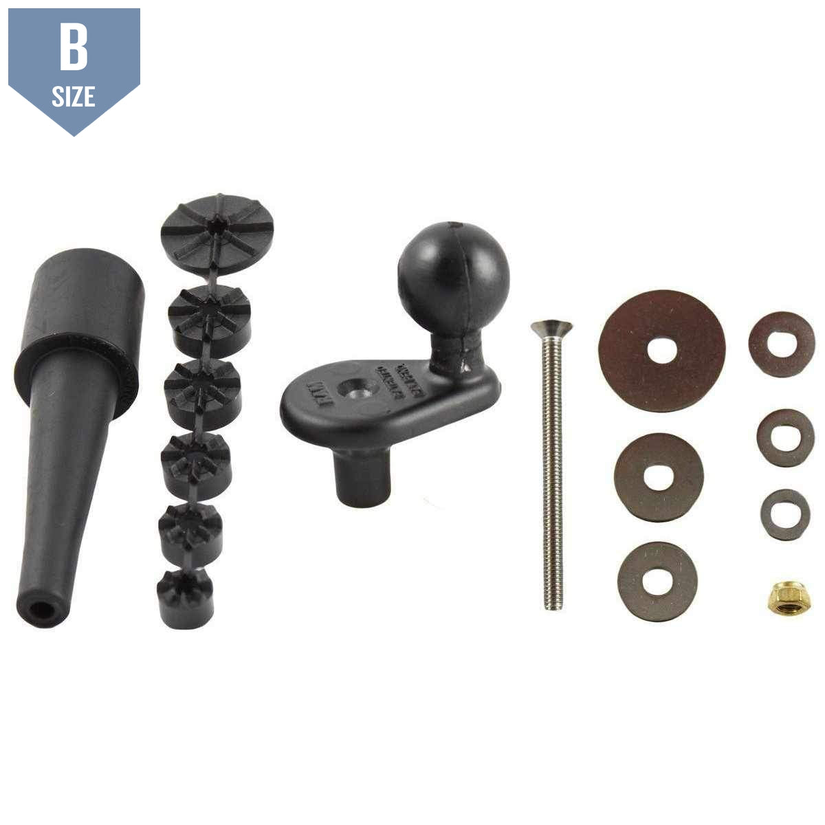 RAM Motorcycle Fork Stem Base w 1" Ball (RAM-B-342U) - Modest Mounts