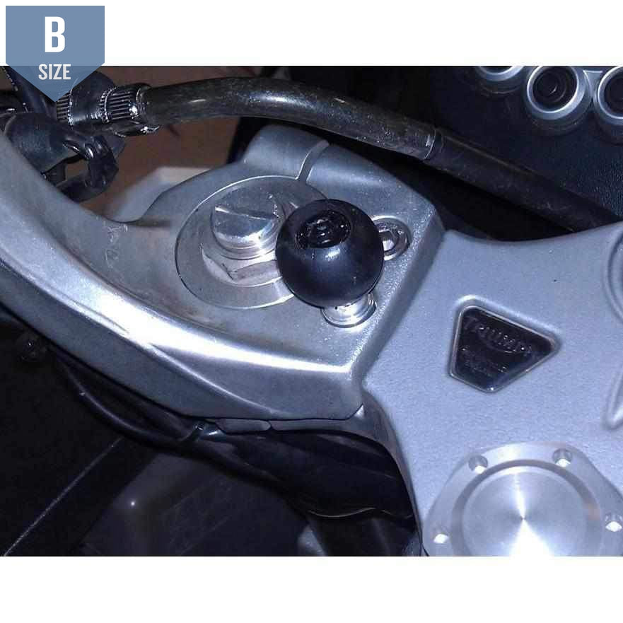 RAM Motorcycle Handlebar Clamp Base w M8 Bolts (RAM-B-367U) - Modest Mounts