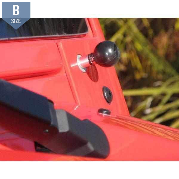 RAM Motorcycle Handlebar Clamp Base w M8 Bolts (RAM-B-367U) - Modest Mounts