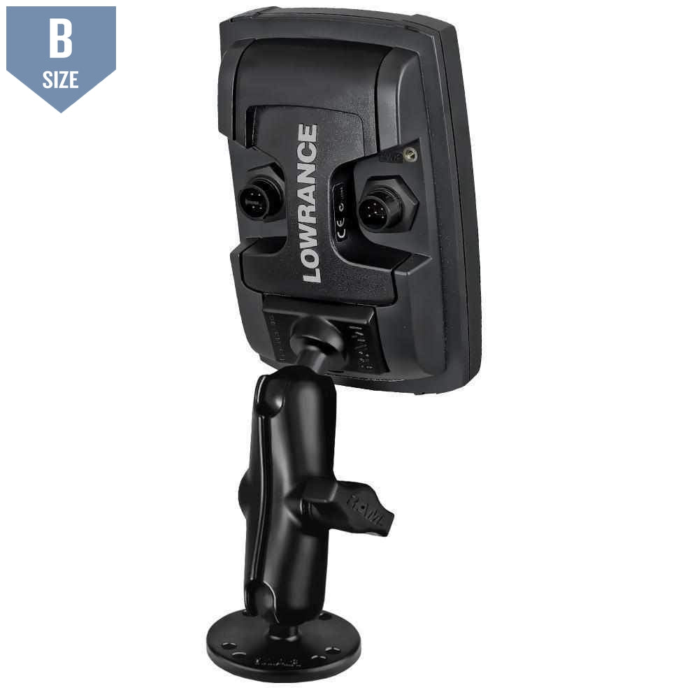 RAM Mount for Lowrance Elite-4 &amp; Mark-4 Fishfinders (RAM-B-101-LO11) - Modest Mounts