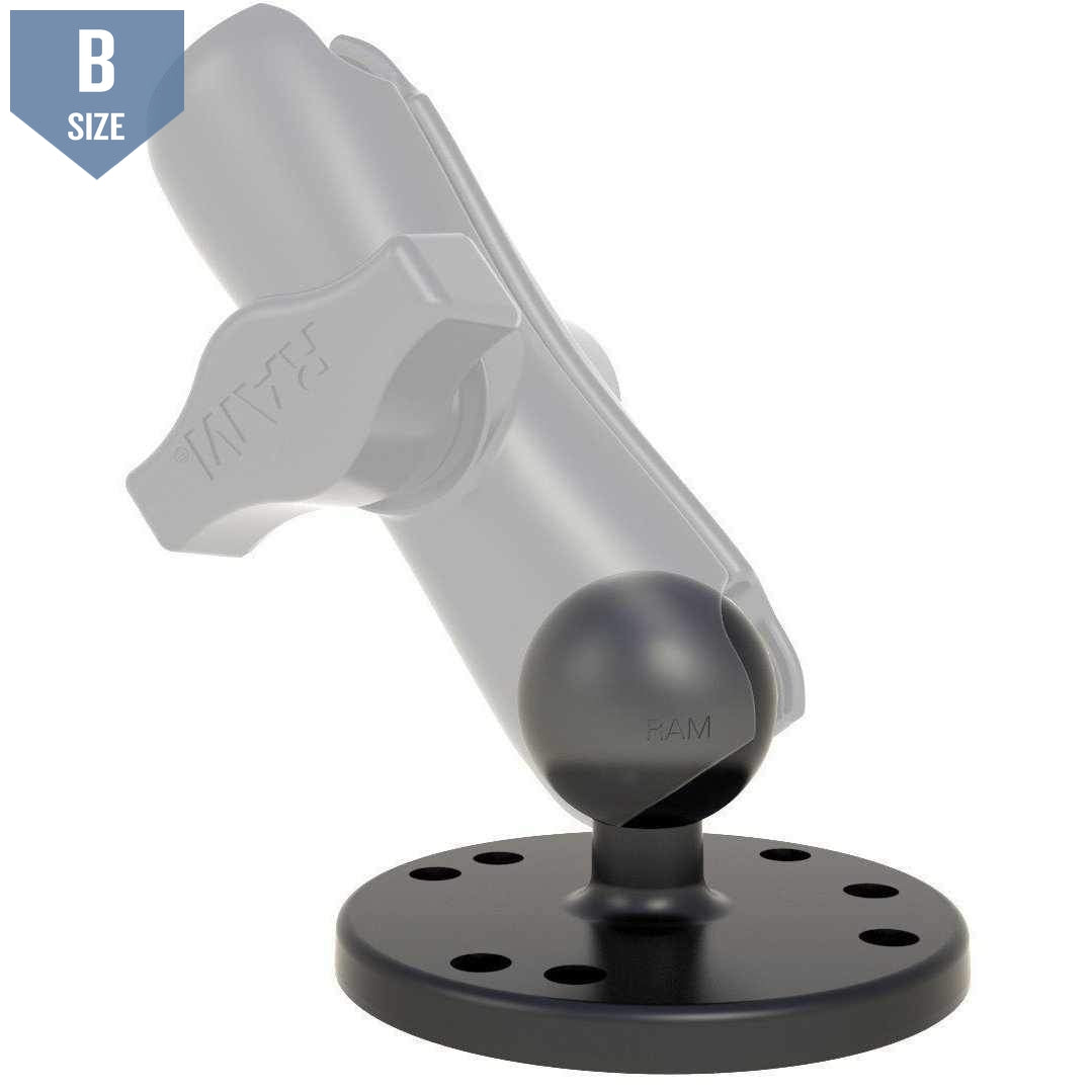 RAM Round Base with 1" B Ball (RAM-B-202U) - Modest Mounts