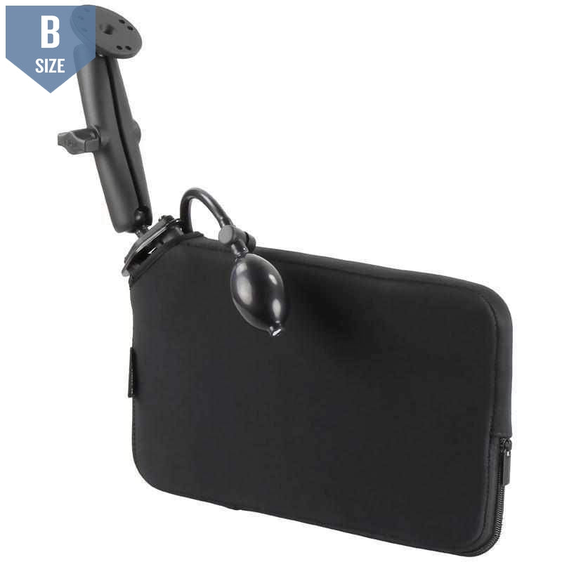RAM Seat Tough-Wedge™ w Arm &amp; Expansion Pouch (RAM-B-407-C-202-PUMPU) - Modest Mounts