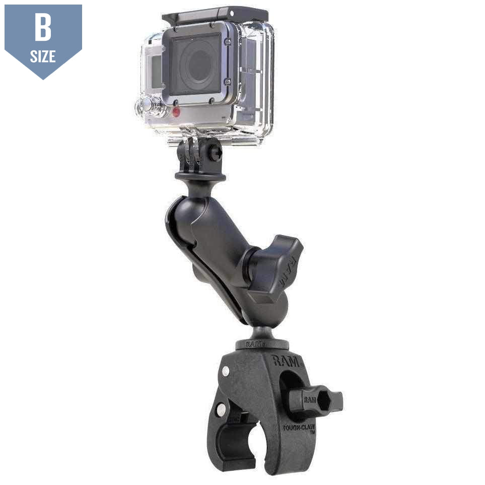 RAM Small Tough-Claw™ Mount w GoPro Adapter (RAP-B-400-GOP1U) - Modest Mounts