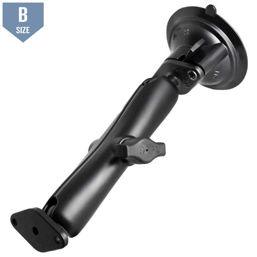 RAM Suction Cup Mount w Long Arm & Diamond Adapter (RAM-B-166U-C) - Modest Mounts