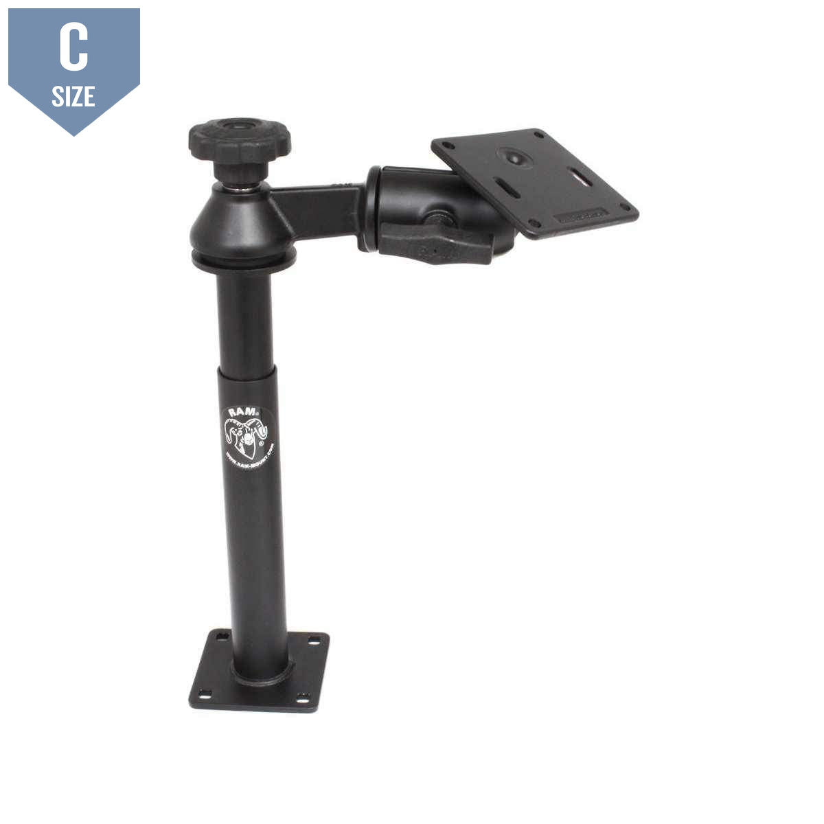 RAM Swing Arm w Male &amp; Female Tele-Pole 75mm VESA (RAM-VP-SW2-89-2461) - Modest Mounts
