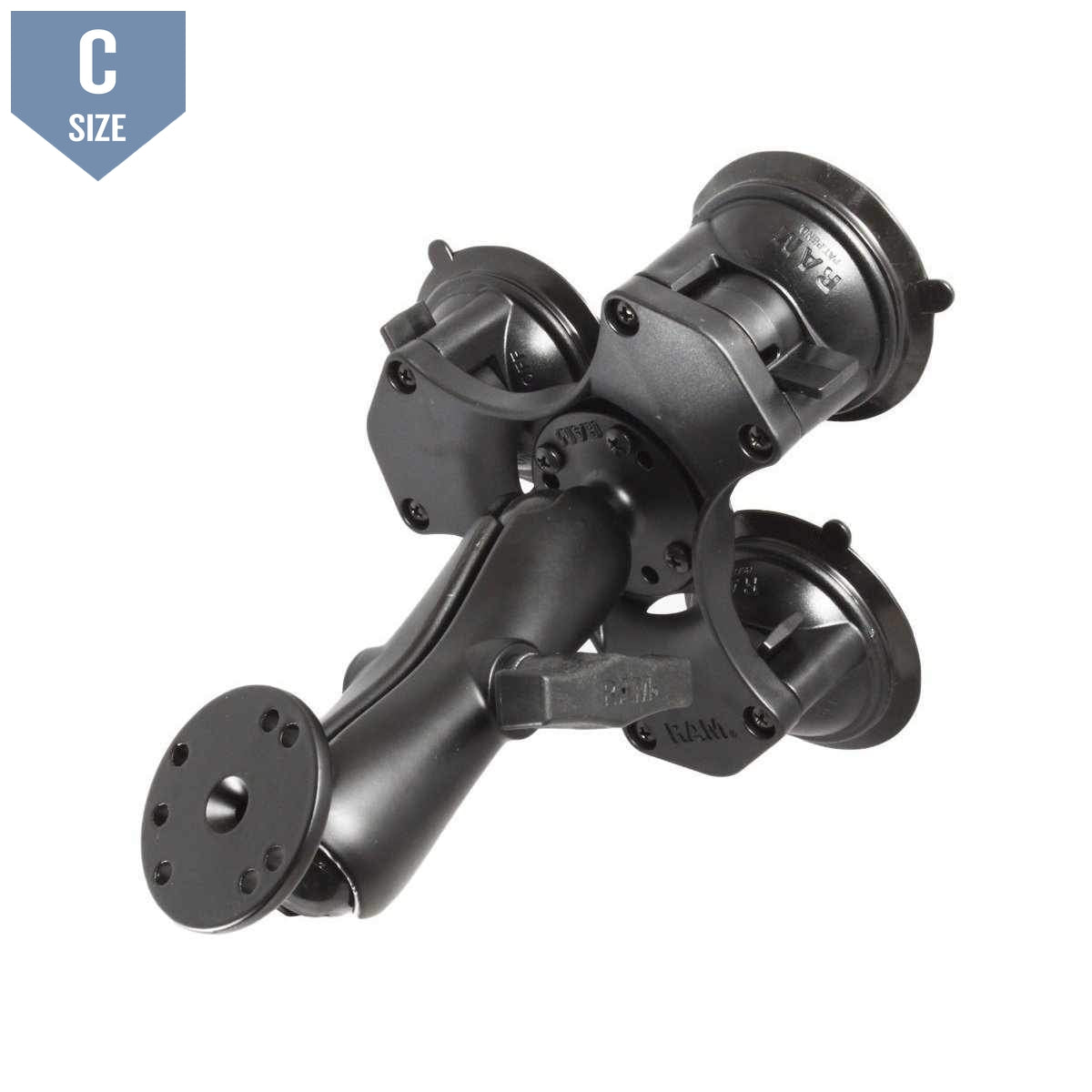 RAM Triple Suction Cup Base With AMPS (RAP-365-101U) - Modest Mounts