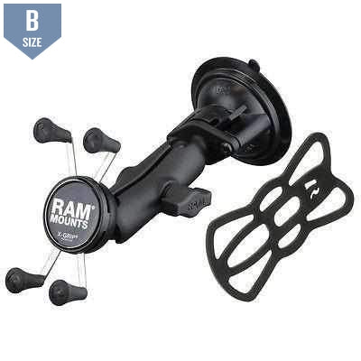 RAM Twist-Lock Suction Mount w X-Grip Phone Holder (RAM-B-166-UN7U) - Modest Mounts
