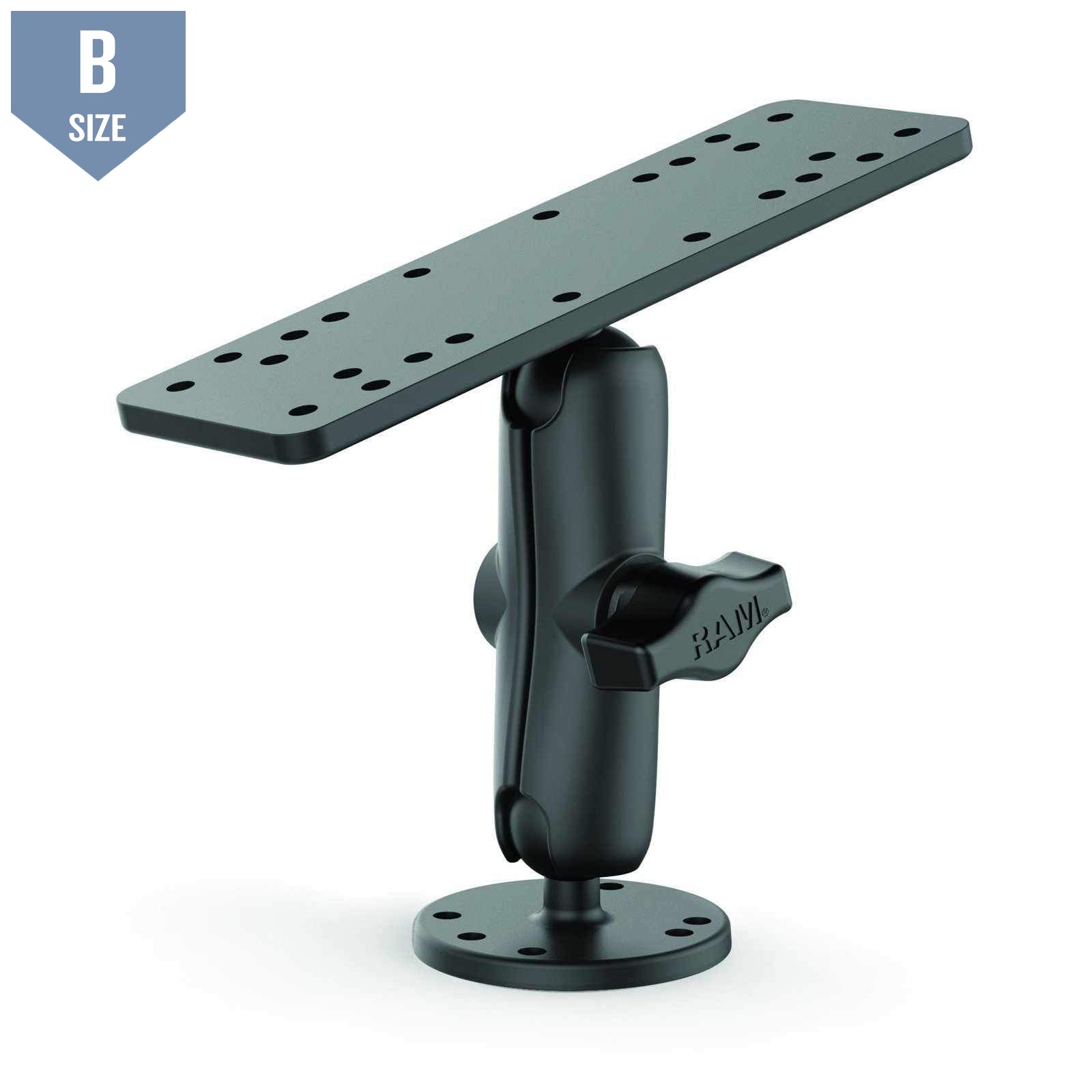 RAM 1" Marine Mount w 6.25" X 2" Rectangle Base (RAM-B-111U) - Modest Mounts