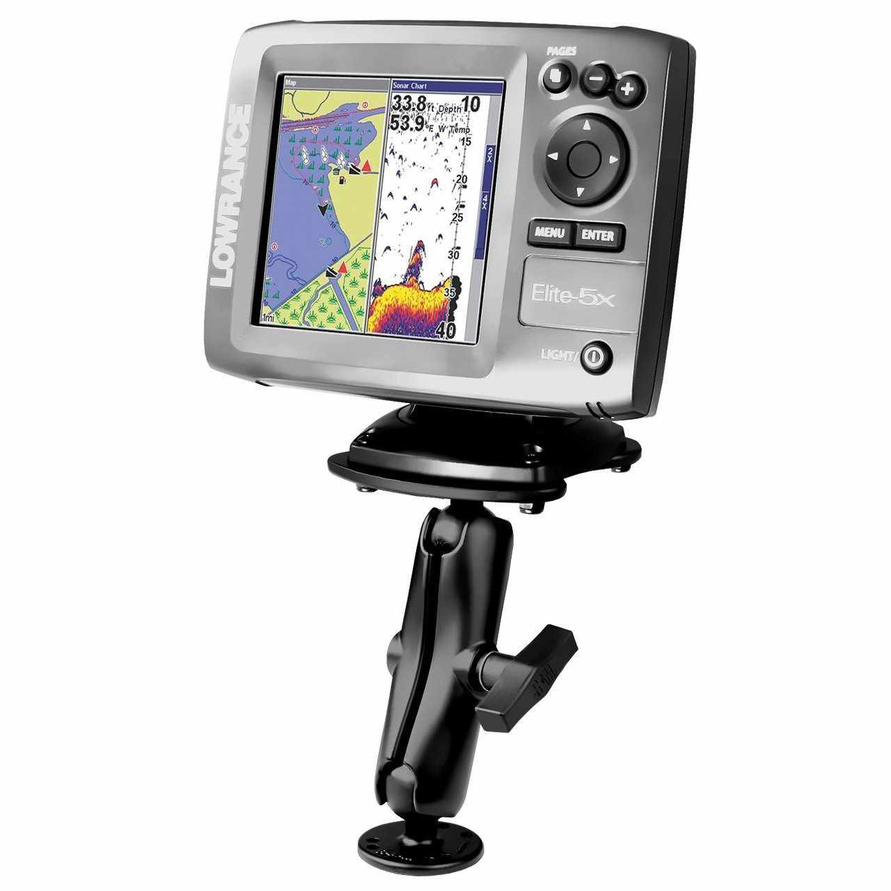 RAM 1.5" Mount for Humminbird, Matrix & Lowrance Series (RAM-107U) - Modest Mounts